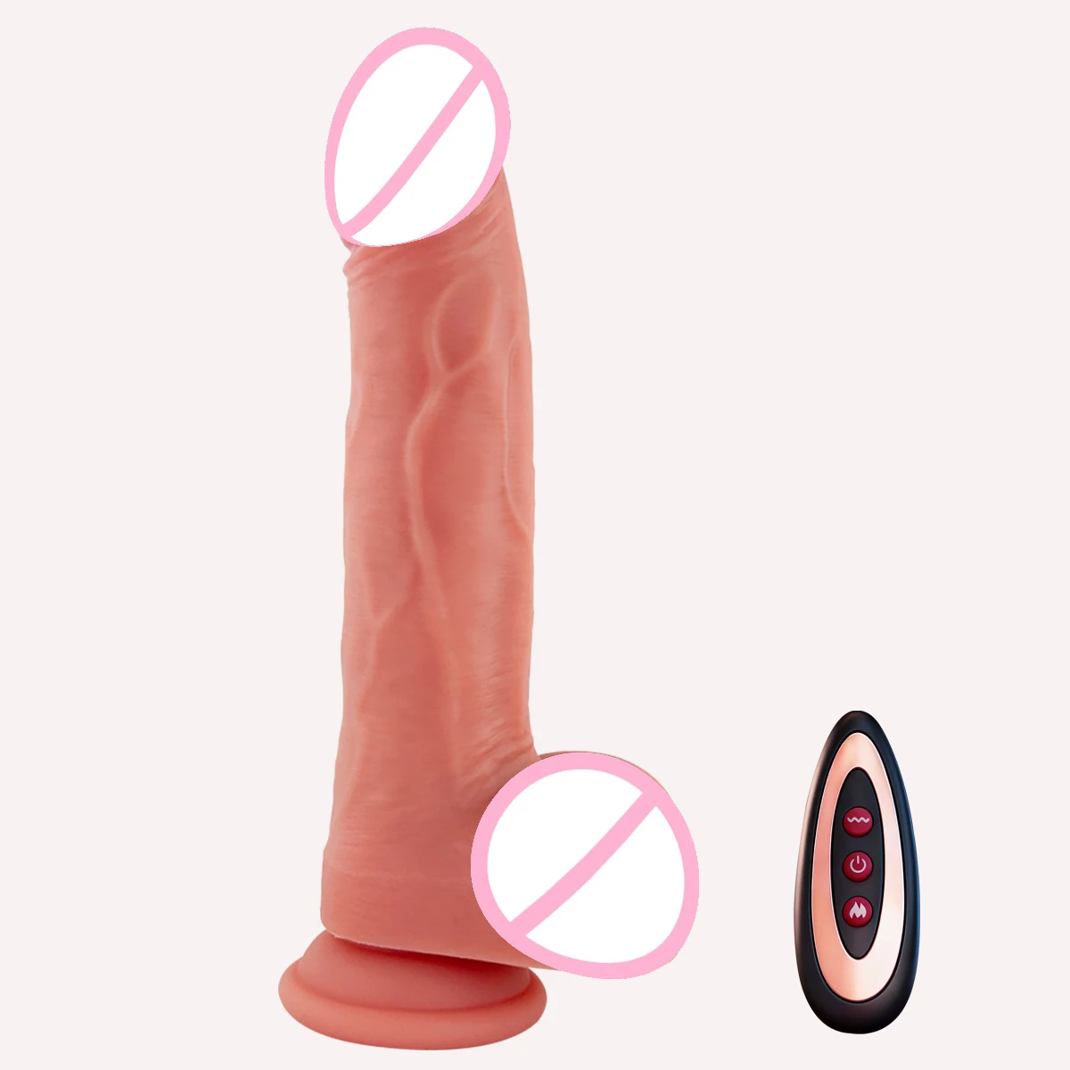 USB Rechargeable Wireless Thrusting Dildo Sex Toy for Women with Electric Heating Remote Control and G Spot Vibration