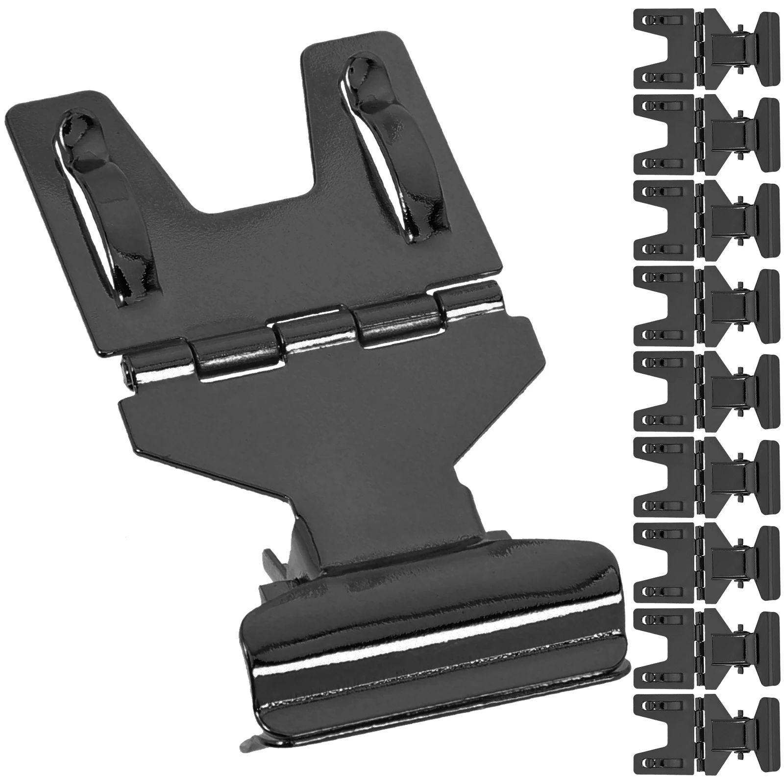 

10 pcs Price Tag Rack Stainless Steel Retail Display Sign Clips Marketing Stand Shelf Labels Black Holder POP Advertising Easy
