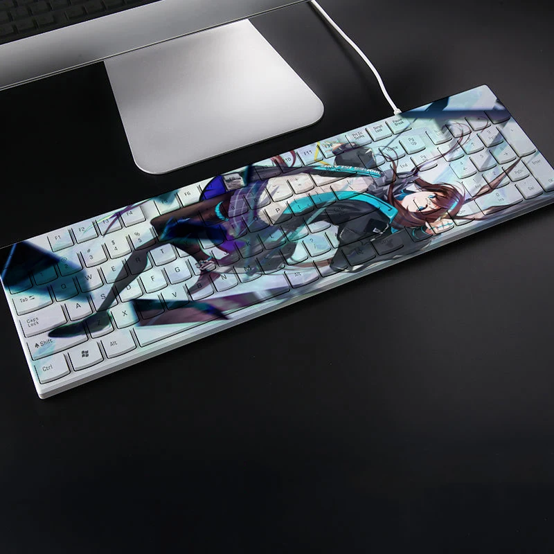 Imagem -03 - Arknights Anime Teclado Gaming Teclados Kawaii Usb com Fio 104 Chaves Bonito Teclado Gamer Office Acessórios Computador