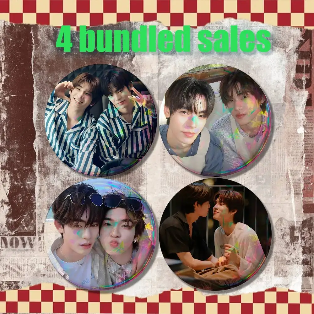 D-Duang TV Series with You 4-piece set Enamel Pins  Anime Badge Fashion Jewelry Accessories Round Snap-in Brooch on Backpack