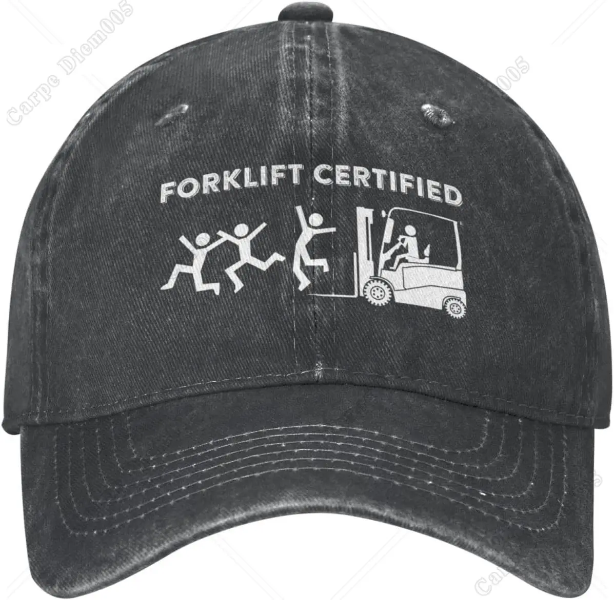 

Funny Hat Forklift Certified Hat for Women Baseball Cap Graphic Caps Easy To Wear One Size Outdoor Caps for Men