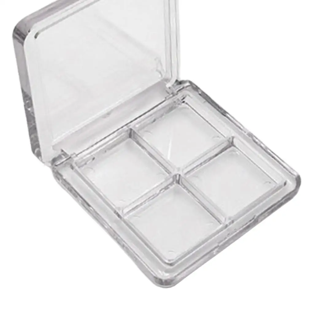 4 スロット プラスチック トラベル ポータブル アイシャドウ ケース コンパクト プレス パレット トレイ