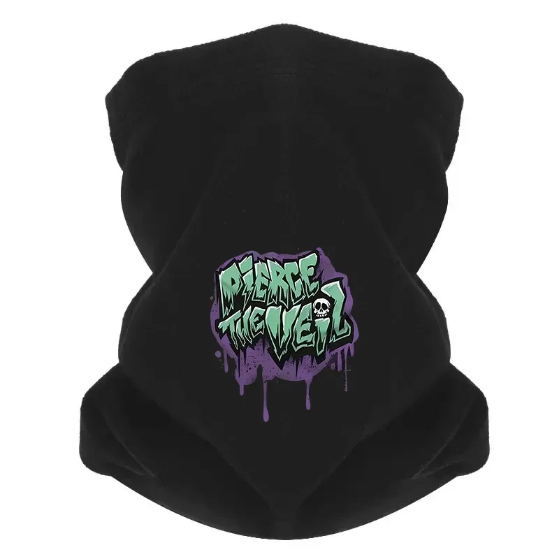Bold with skull,dripping effect Men Outdoor Scarf Mask Neck Gaiter Hat Women cap Headgear Windproof Keep Warm Winter Multifuncti