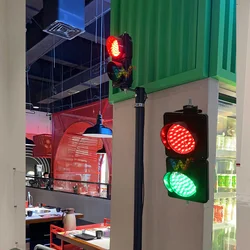 Plastic Lens 100mm DC 12V 24V AC 110V 220V 230V Red Green Traffic Signal Light