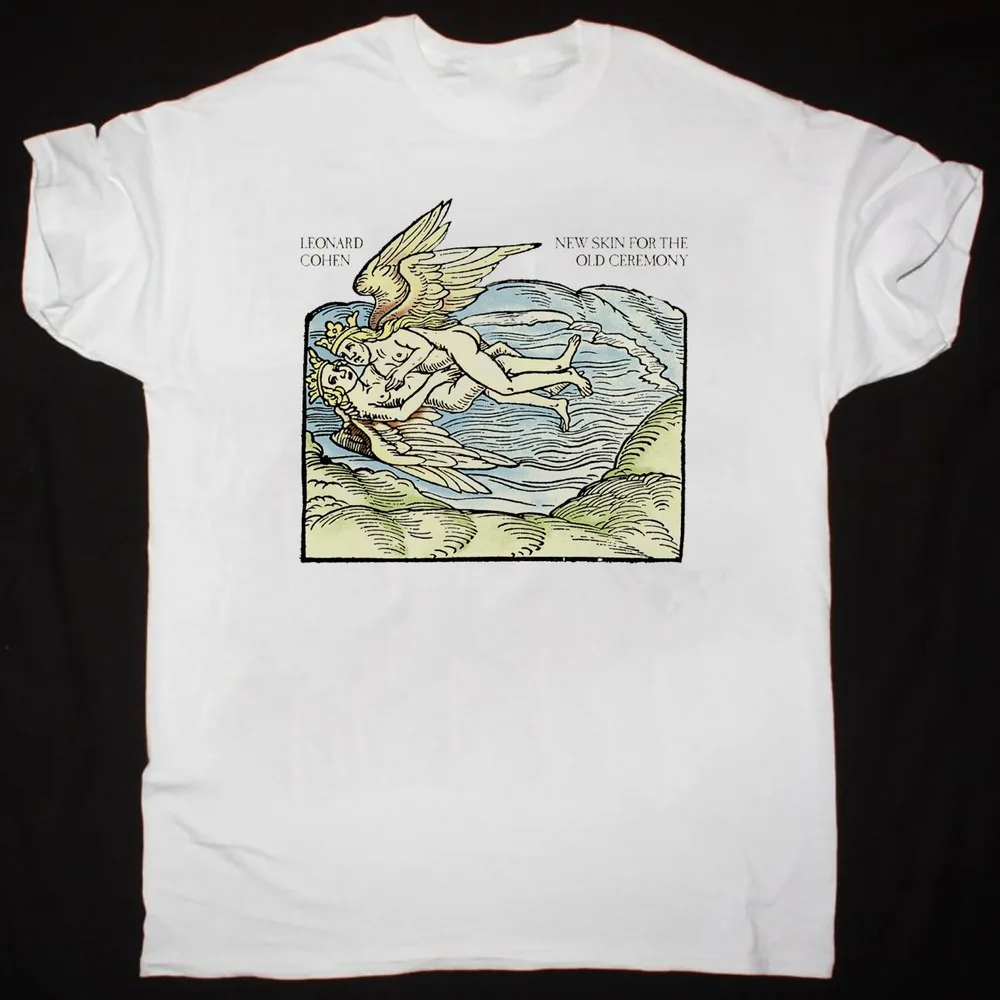 New Popular Leonard Cohen White T-Shirt Cotton Full Size  High Quality 100%Cotton Short Sleeve