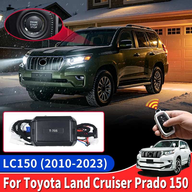 For Toyota Land Cruiser Prado 150 LC150 FJ150 J150 2010-2023 Remote Engine Start Key Upgrade System Modification Accessories