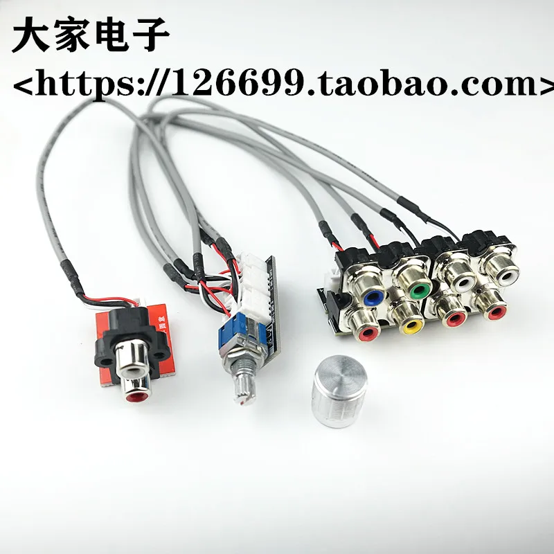 AV Audio Signal Switching Board 4-channel Dual Channel Rotary Switch Audio Source Switching RAC Lotus Seat Signal Input
