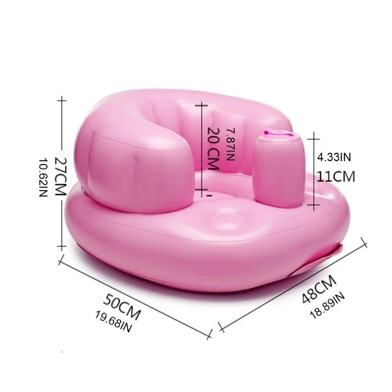 Portable Baby Learning for Seat Inflatable Bath Chair PVC Sofa Shower Stool for Playing Eating Bathing Lounging 15UB view 6