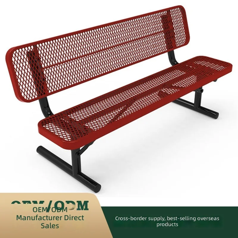 #Modern Heavy Duty Stainless Steel Mesh Outdoor Bench Commercial Park Bench Weather Resistant Coating Eco-Friendly for Public