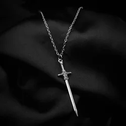 Creative Crucifixion Skull Pendant Men Necklace Punk HipHop Silver Color Half Body Skeleton Hanging Party Jewelry Gift Wholesale