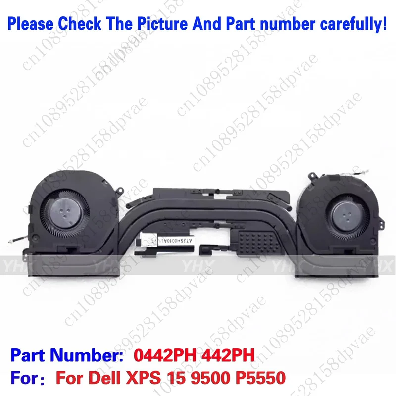 GYX Nowy Radiator Chłodzący CPU GPU do Dell XPS 15 9500 P5550 0442PH 442PH