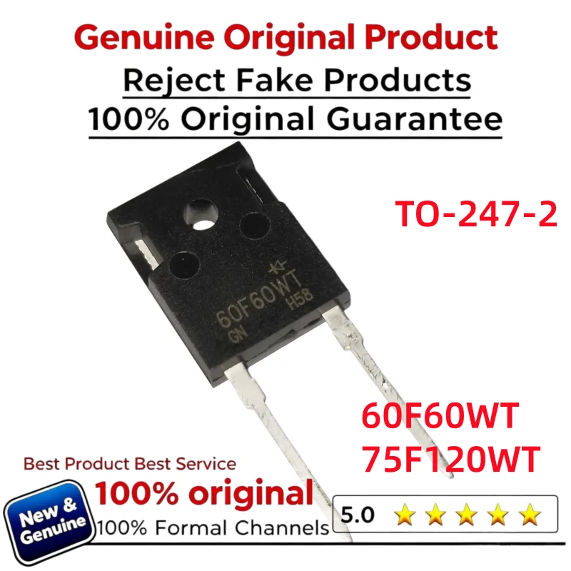 10-50PCS 100% New Imported TO247 60F60WT 60A 600V 75F120WT 75A1200V TO-247-2 Fast recovery diode