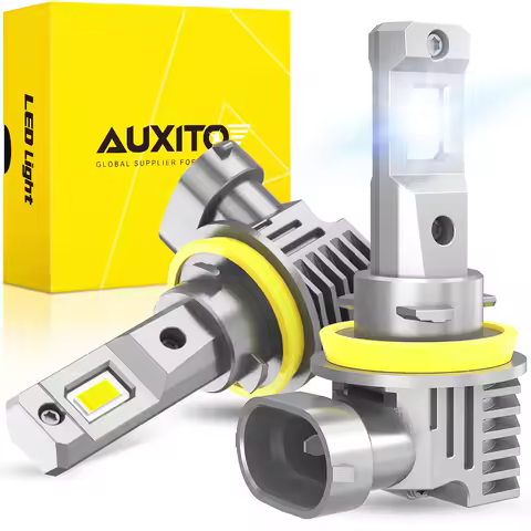 AUXITO 2Pcs H11 Fog Light Bulb Headlight H8 H9 H4 H15 9005 HB3 9006 HB4 9007 HB5 7035CSP 12V Car Bulbs 6500K LED Lamp 16000LM