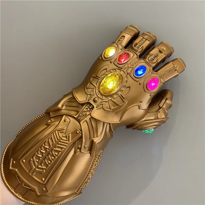 Marvel Iron Man Gauntlet Thanos Glove LED Light 1:1 War Weapen Cosplay Avengers Superhero Gloves Captain America Adult Kid Gift