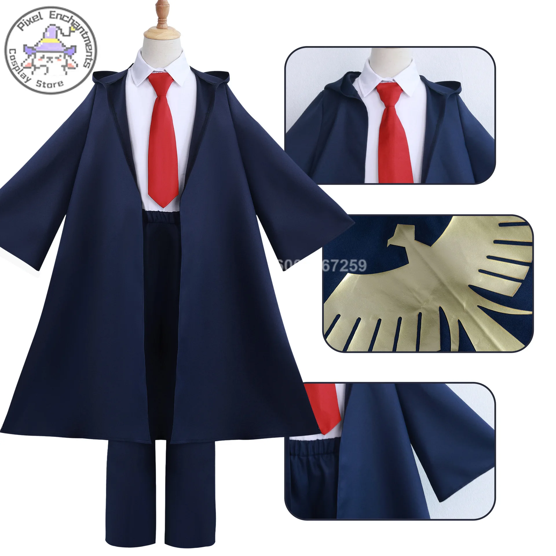 Mashle Magic and Muscles Mash Burnedead Lemon Irvine Cosplay Trench Coat Uniform for Kids Adults Carnival Party Role Play Outfit