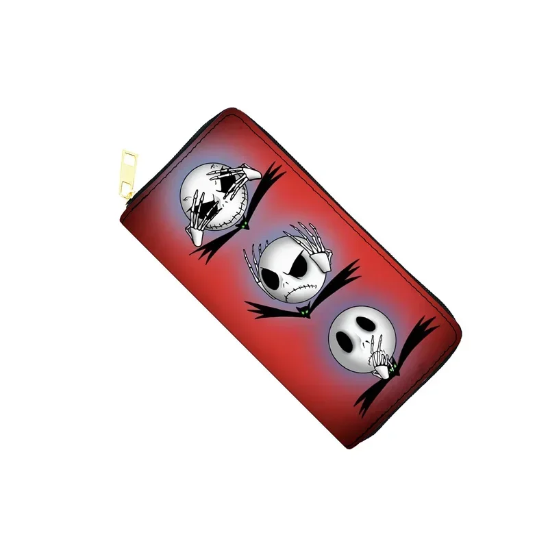 ديزني كابوس قبل عيد الميلاد سستة محفظة من البولي يوريثين جاك Skellington شخصيات كرتونية متعددة الوظائف موضة حقيبة المال الرجال النساء هدية
