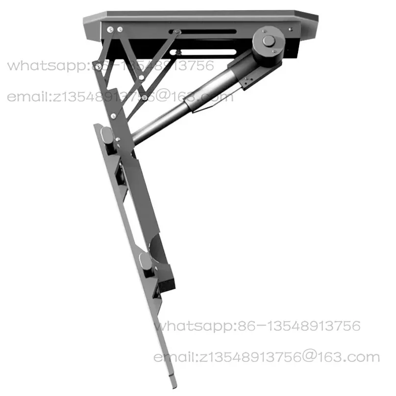 TV electric flip remote control lift hanger 32-90 inch folding rotating hidden ceiling bracket