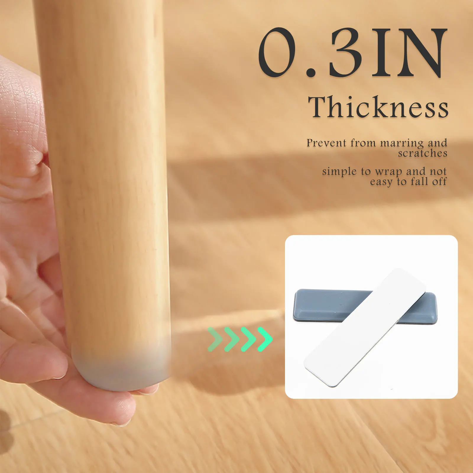 

8pcs Furniture Feet Protectors Plastic Glide Pads Table Chairs Legs Anti Slip Mat Covers Floor Protection Home Office Use