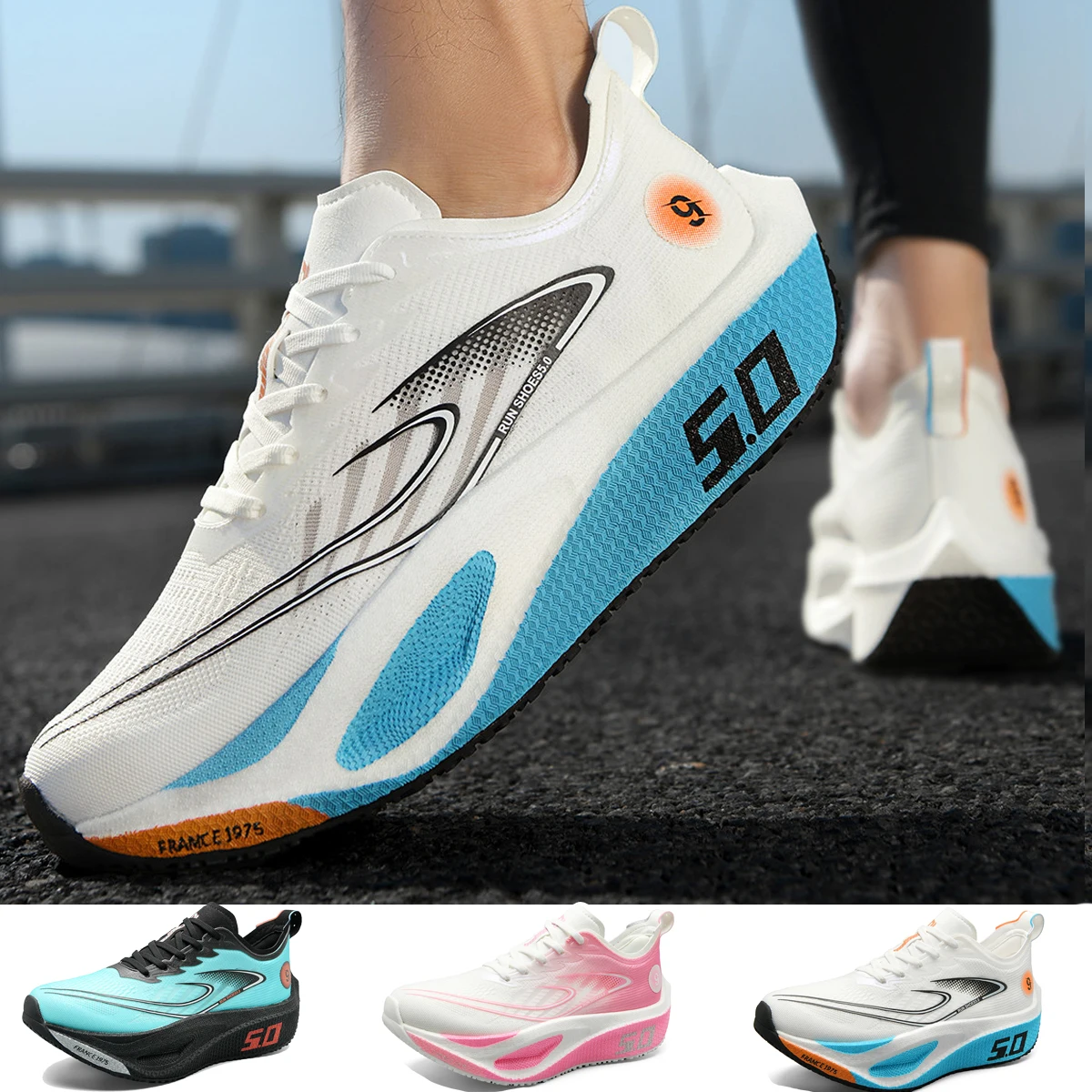 

Кроссовки унисекс 2025 с полностью карбоновой пластиной, профессиональные марафонские гонки, легкие дышащие спортивные кроссовки с отскоком и подушкой