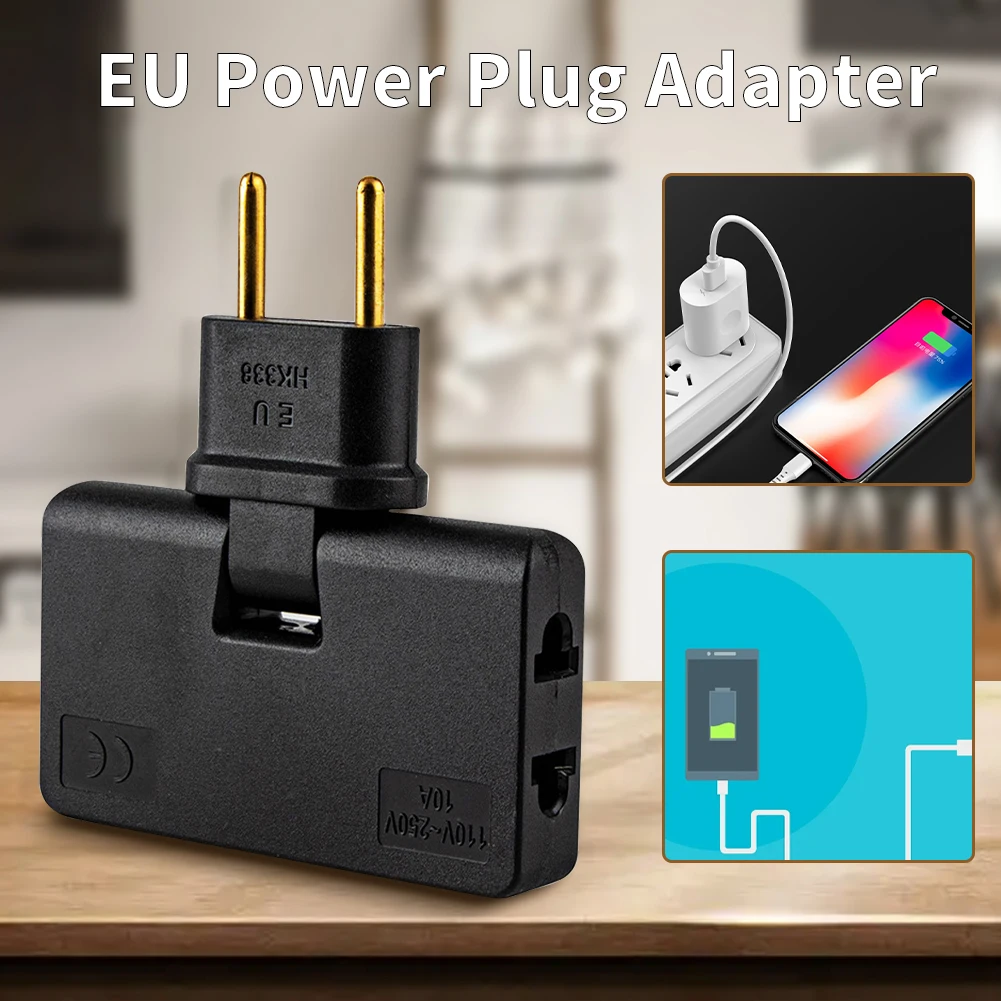 Складной удлинитель с углом поворота 180 градусов ЕС адаптер питания для путешествий беспроводной один в три конвертер зарядное устройство