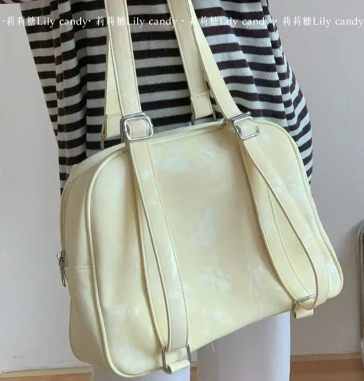 Casual Backpack 2026 Candy Color New Cute Hand Bag Versatile Solid Color Shoulder Bag Japanese Style Girls Backpacks