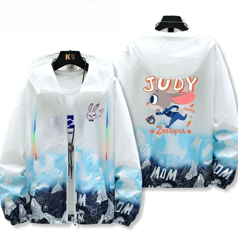 

Куртка с защитой от солнца Disney Zootopia Nick Wilde Judy Hopps, комплекты одежды для пар, летняя ультратонкая легкая верхняя одежда