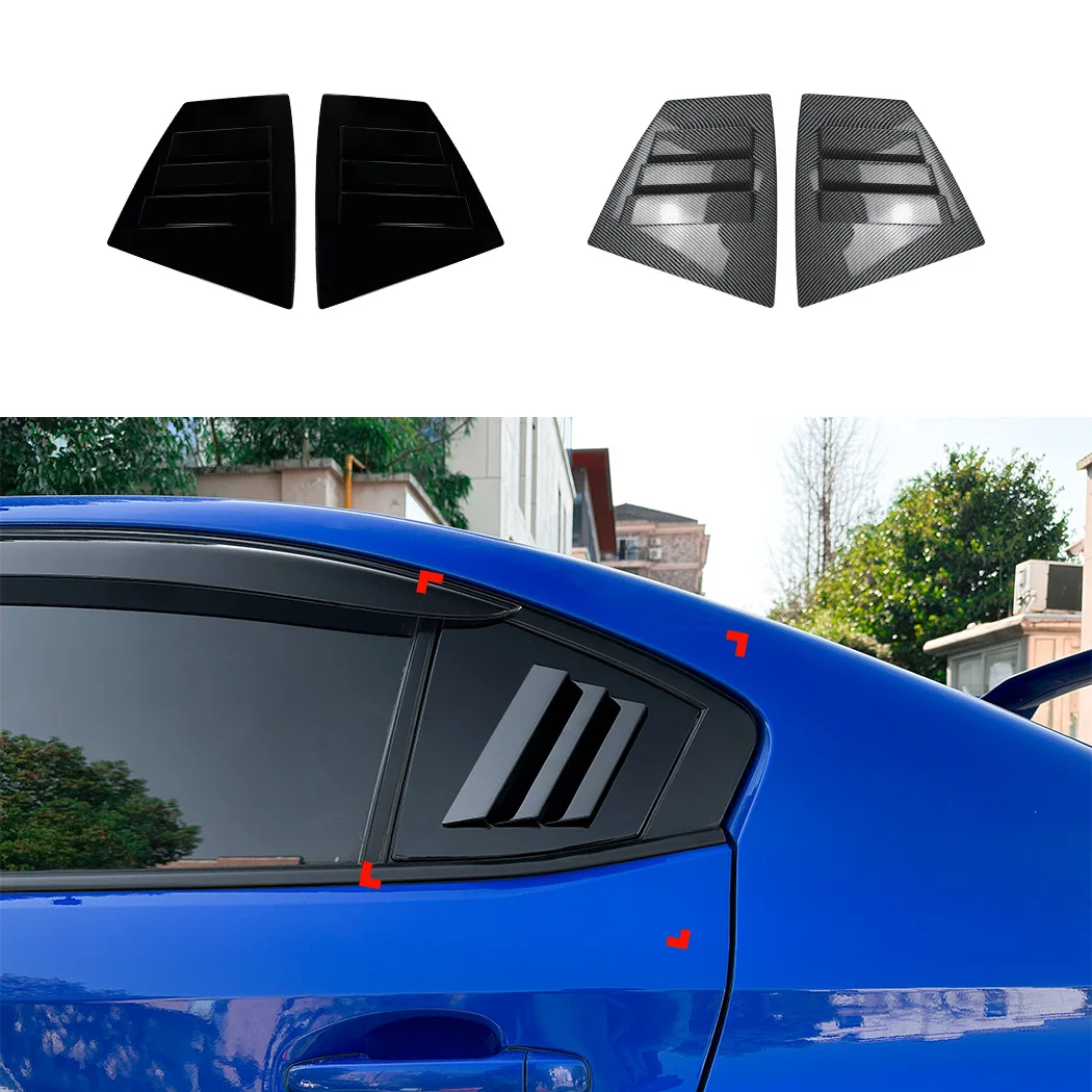 

For Subaru WRX / WRX STI VA 2014-2021 Pair Car Rear Louver Window Side Shutter Cover Trim Sticker Vent Scoop ABS Carbon Accessor
