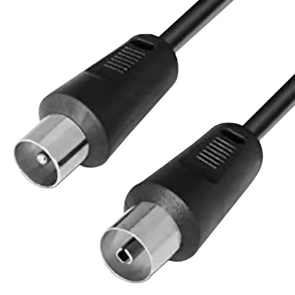 Nanokable Coax męski na żeński antena satelitarna kabel czarny 10.26.0202 1.8m antena koncentryczna Audio wideo 75 Ohm