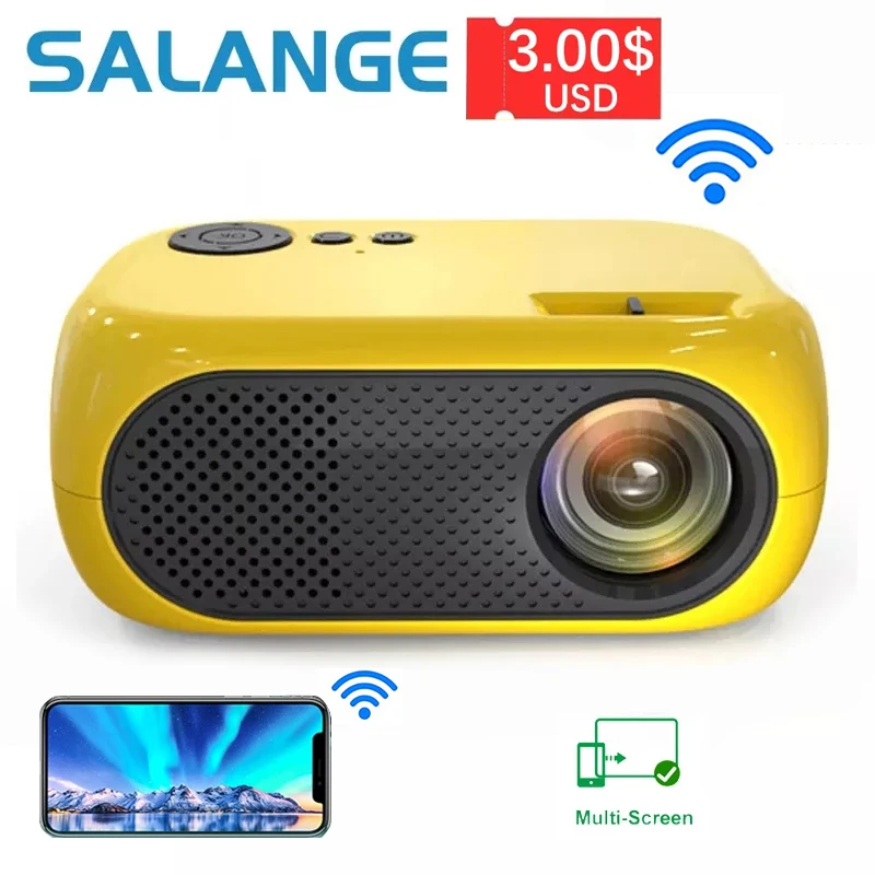 Salange M24 Mini Projector LED Portable Beamer Compatible with HDMI USB 640*480P Support 1080P Video Projetor Kids Gift