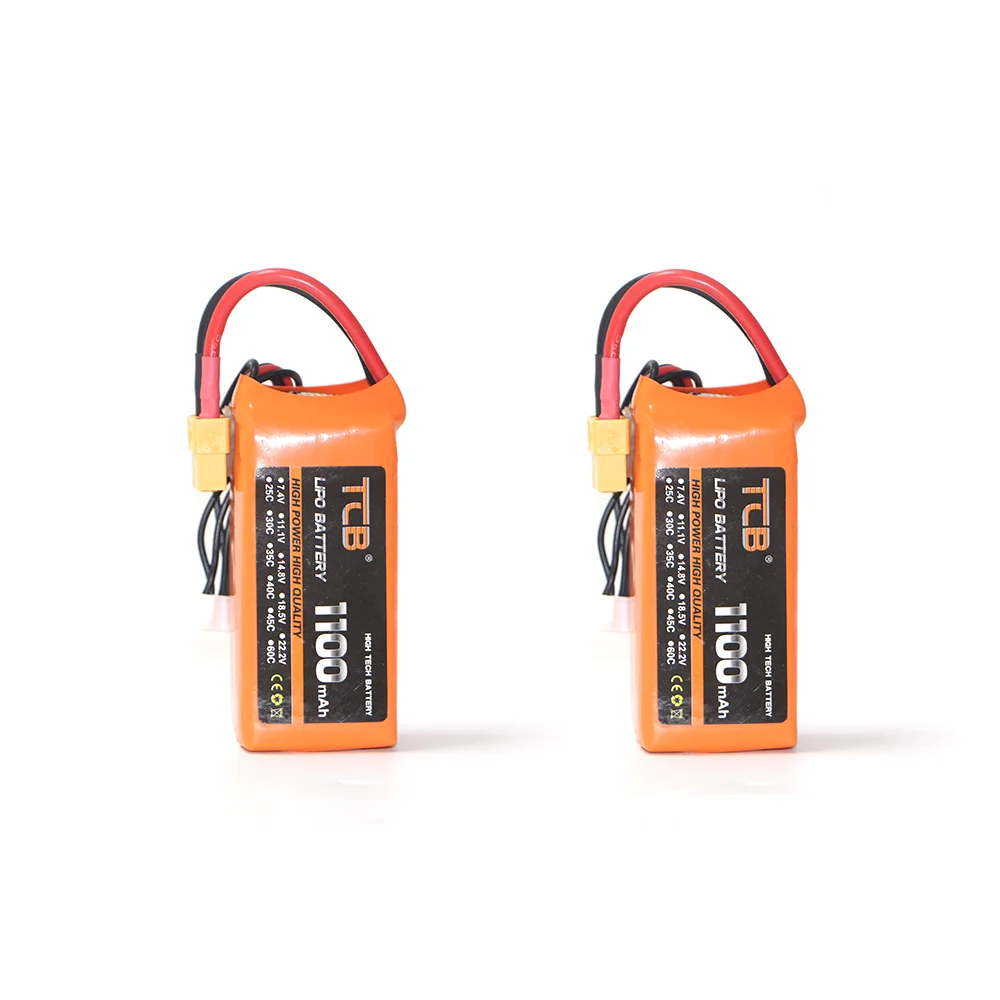 2PCS 3S 11.1V 1100mAh 120C RC LiPo Battery For RC Airplane Quadcopter Helicopter Drone 3S LiPo. Battery Rechargeable LiPo Batter