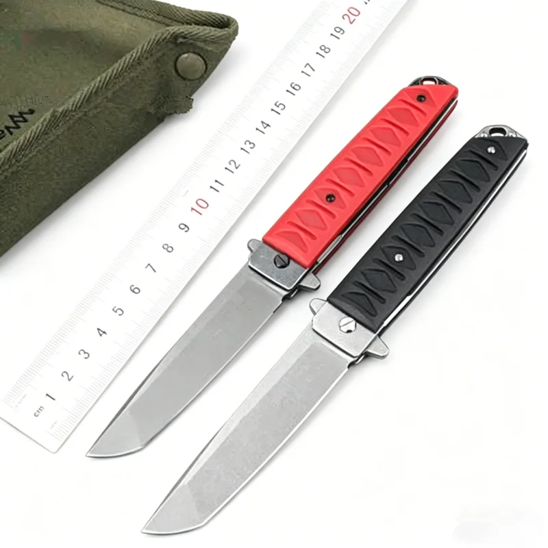 

Kesiwo JP01 D2 Folding Knife Nylon Fiber Handle Flipper Open Liner Holder Outdoor Camping Hunt Fruit Kitchen Utility EDC Knives