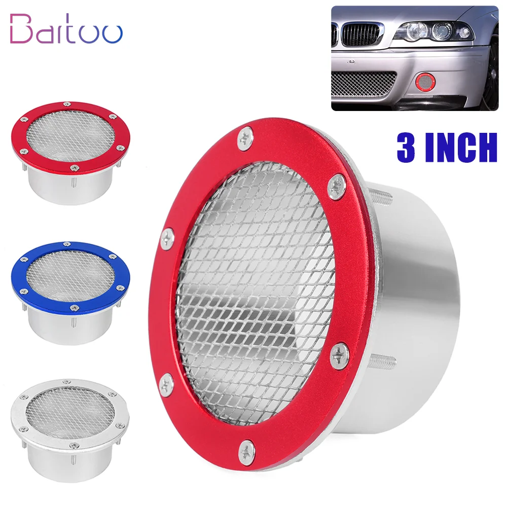 

3" Aluminum Air Duct Grill Bumper Vent Inlet Cover 76mm Cold Tuyere Air Intake Cover For Air Filter Supercharger OFI102