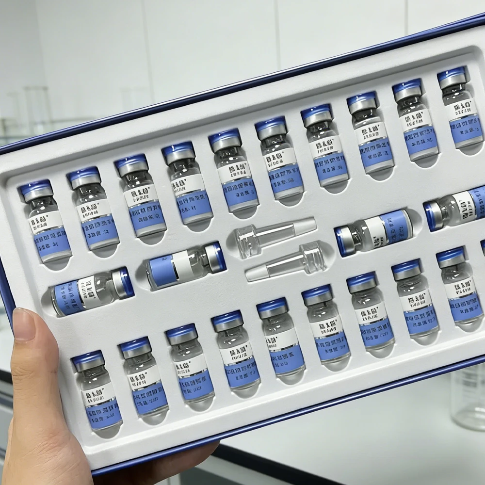 GHK‑Cu Blue Copper Peptide Freeze‑Dried Powder Kit 12 Pairs Skin Barrier Repair Brightening Hydrating Beauty Care