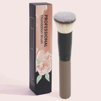 Brocha de maquillaje de cabeza plana grande, herramienta de maquillaje portátil, brocha de belleza