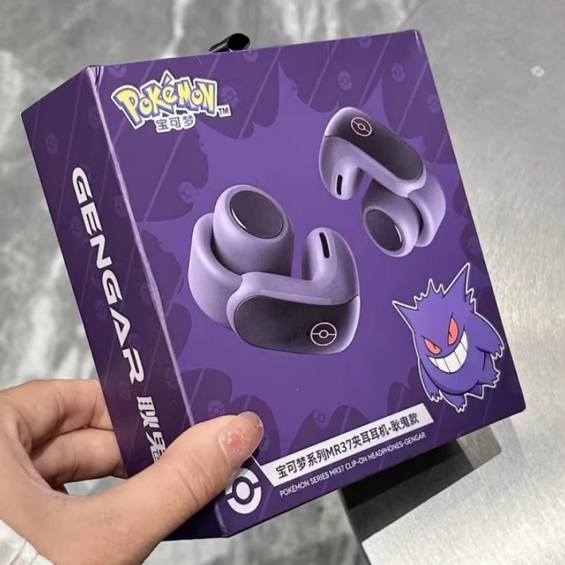 gengar-pokemon-anime-bluetooth-casque-oreille-clip-style-pas-reduction-hifi-stereo-jeu-sans-fil-sport-ecouteurs-endurance-cadeaux-de-noel