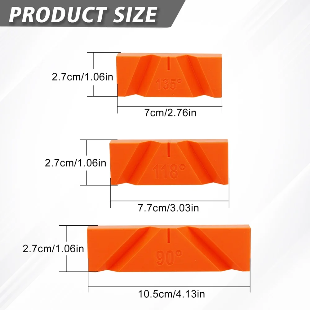 3 قطعة مثقاب شحذ الرقصة 90 °   118 °   135 °   طاحونة الملمع لأداة طحن الحفر زاوية متر مرفق أداة مساعدة