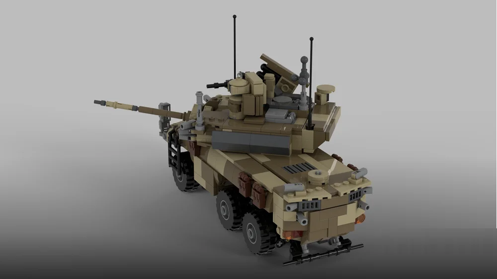 車輪付き戦車車両 MOC-149815 • 900 パーツ ビルディングブロックモデル 誕生日おもちゃギフト