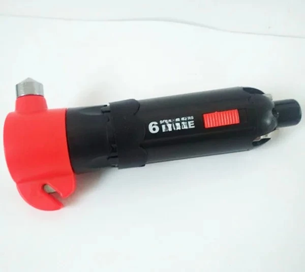 Multifunctional safety hammer with strong light flashlight