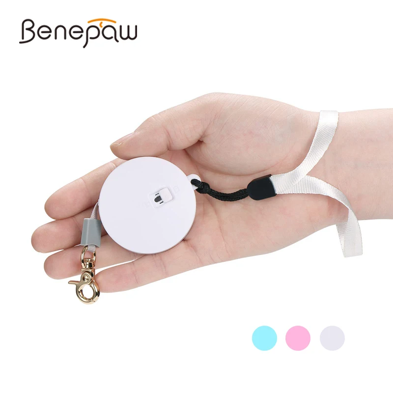 Benepaw Retractable Small Dog Leash  Anti-Pull Strong Nylon Tape Hands Free Portable Walking Lead Wrist Strap One-Hand Brake