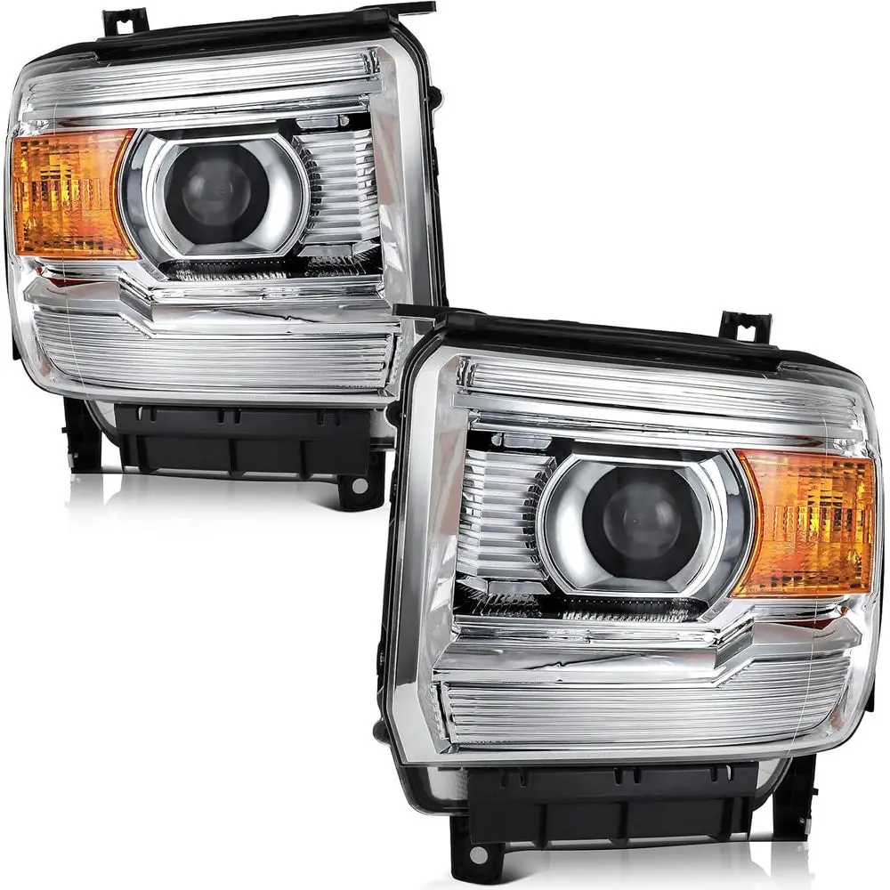 

Headlight Assembly Replacement Fit 2014-2018 for GMC 1500 2015-2019 for GMC 2500 HD 2015-2019 for GMC 3500 HD Headlamp 23130715