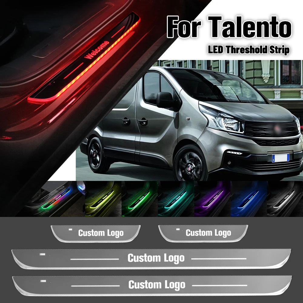 

For Fiat Talento 2016-2018 Car Door Sill Light Customized Logo LED 2017 Welcome Threshold Pedal Lamp Accessories