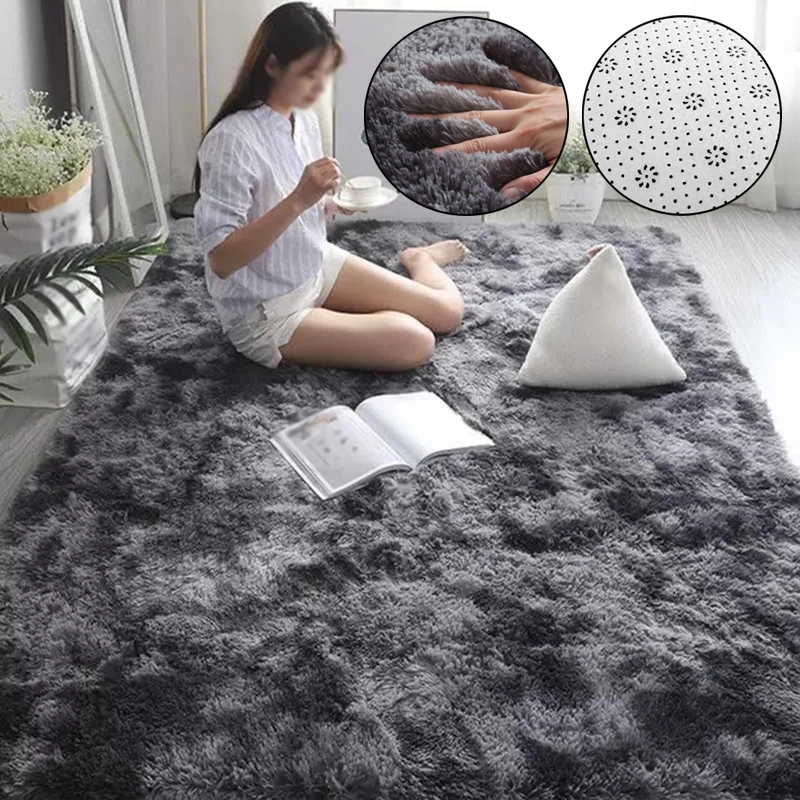 Room Mats Girl's Room Completely Covered With Large Area Blanket Rug Carpet Anti Stain Modern Bedroom Bedside Mat Home Textile