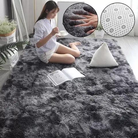 방 매트 소녀의 방은 넓은 지역 담요 러그 카펫으로 완전히 덮여 있습니다. 얼룩 방지 현대 침실 머리맡 매트 홈 섬유