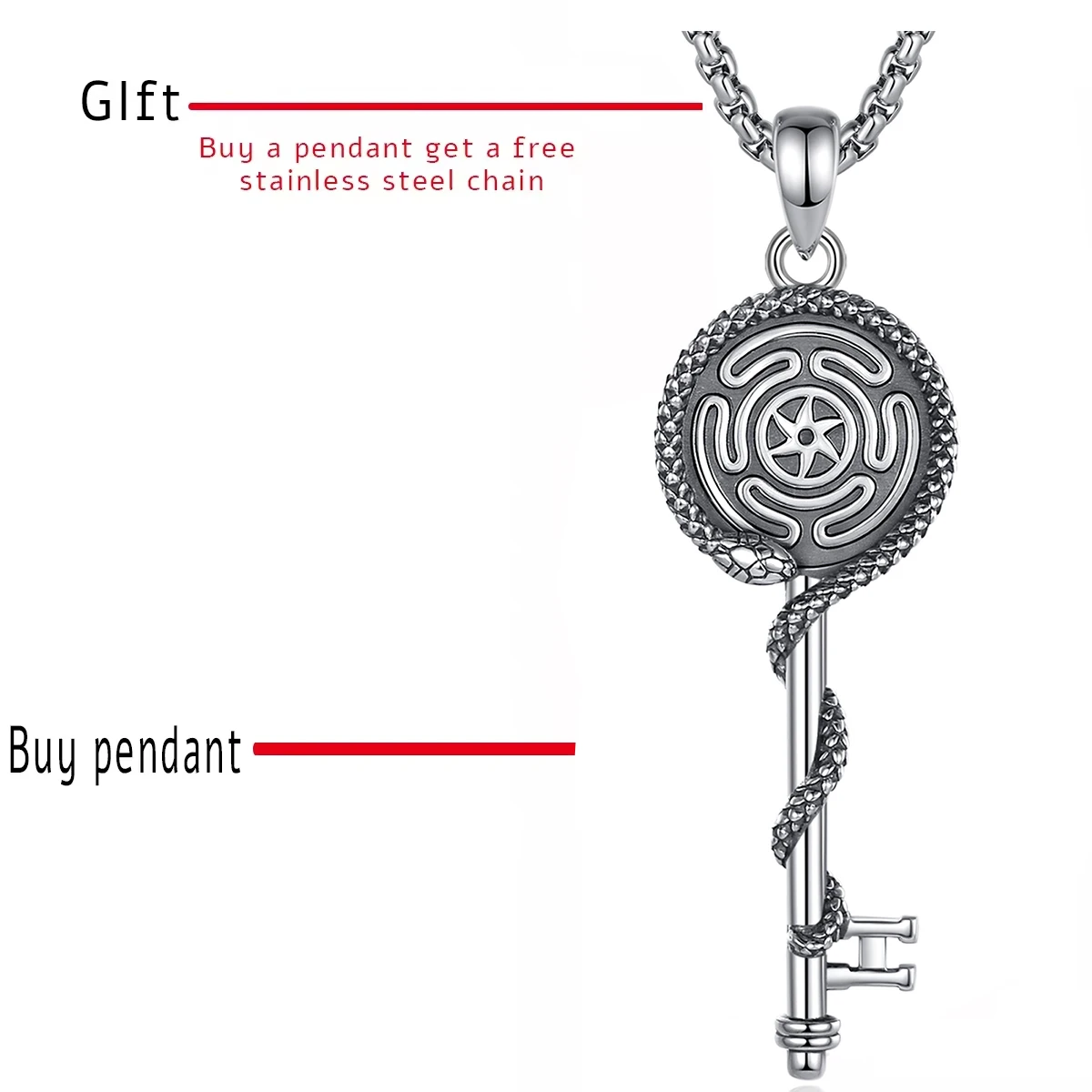 Eudora 925 Sterling Silver Hecate Wheel Necklace Triple Goddess