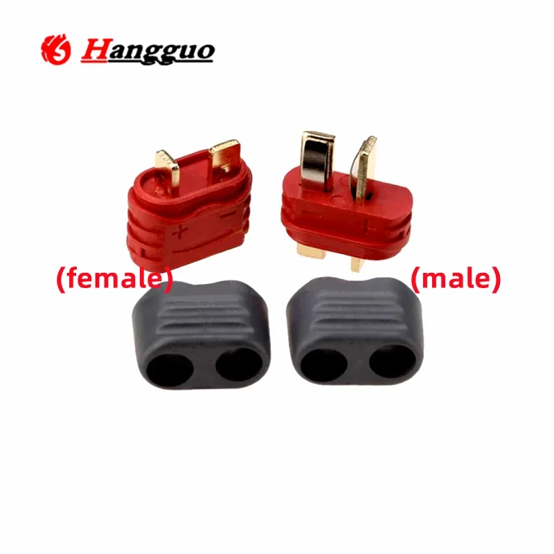 2PCS/Lot  AM-1015E-M/F Male/female head with sheathed non-slip T-plug connector cable model battery plug