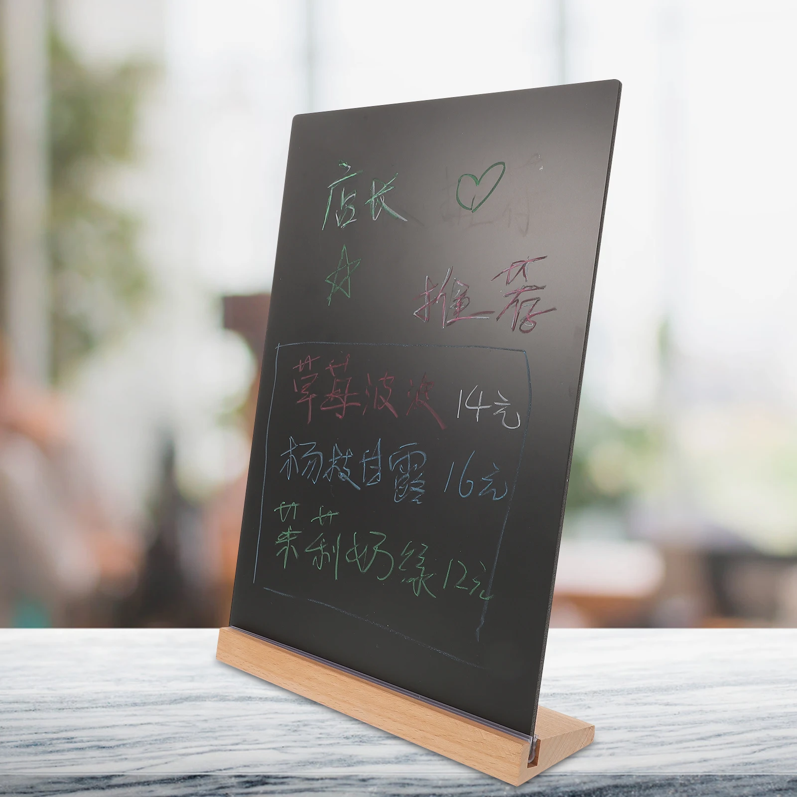 

Erasable Chalkboard Table Card Poster Board Dry Table Message Board Write Reusable Wooden Display St Shop Home Office
