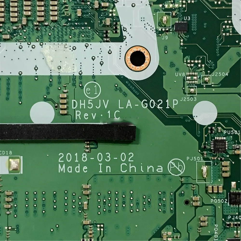 DH5JV LA-G021P لشركة أيسر AN515-42 A315-41 اللوحة الأم للكمبيوتر المحمول R3-2200 R5-2500 R7-2700 وحدة المعالجة المركزية UMA NB.GY911.007 NBGY 911003   تم اختبار DDR4