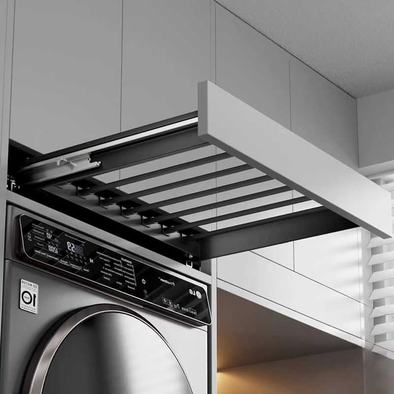 

Balcony Dryer Hidden Multi-functional Pull-up Pants Rack Telescopic Slide Rail Wardrobe Built-in
