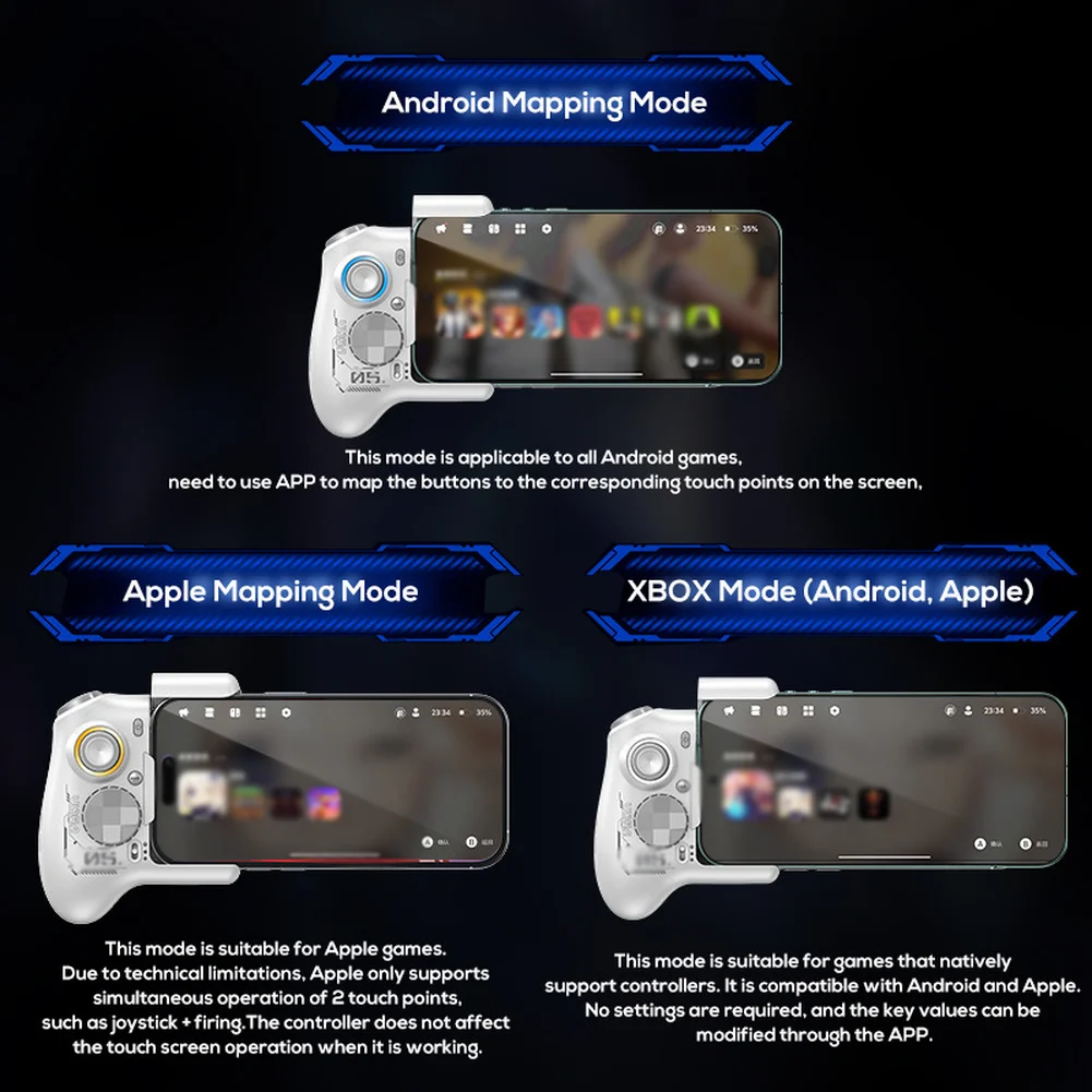 Hot Sales Mb05 Mobile One-Click  White Function Game Controller: Precision Joystick For Android Gamers Replace Practical Supplie