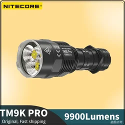 NITECORE TM9K PRO 9900Lumens High Output Self-Defense Tactical Flashlight, Type-C Rechargeable, Bulit-In 5000mAh Battery